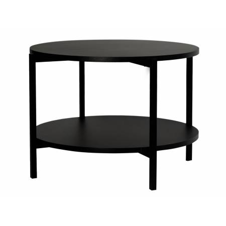 Nowoczesny, okrągły stolik kawowy 65 cm – Styl loft, dwupoziomowy MILANO M14